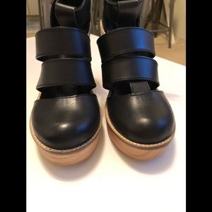 Free People Clog Heel Close-Toed Sandal (Wood & Leather)